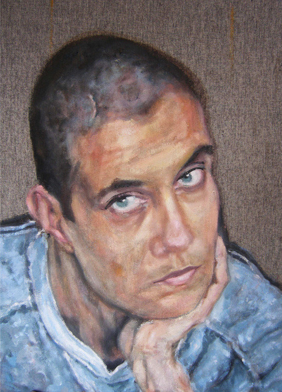 Agata with shaved head