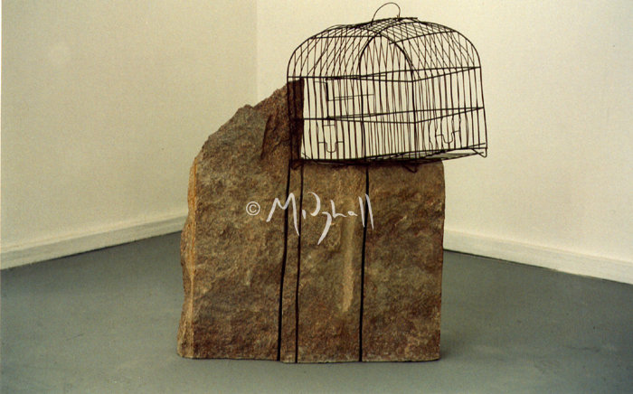 Granite And Crushed Bird Cage
